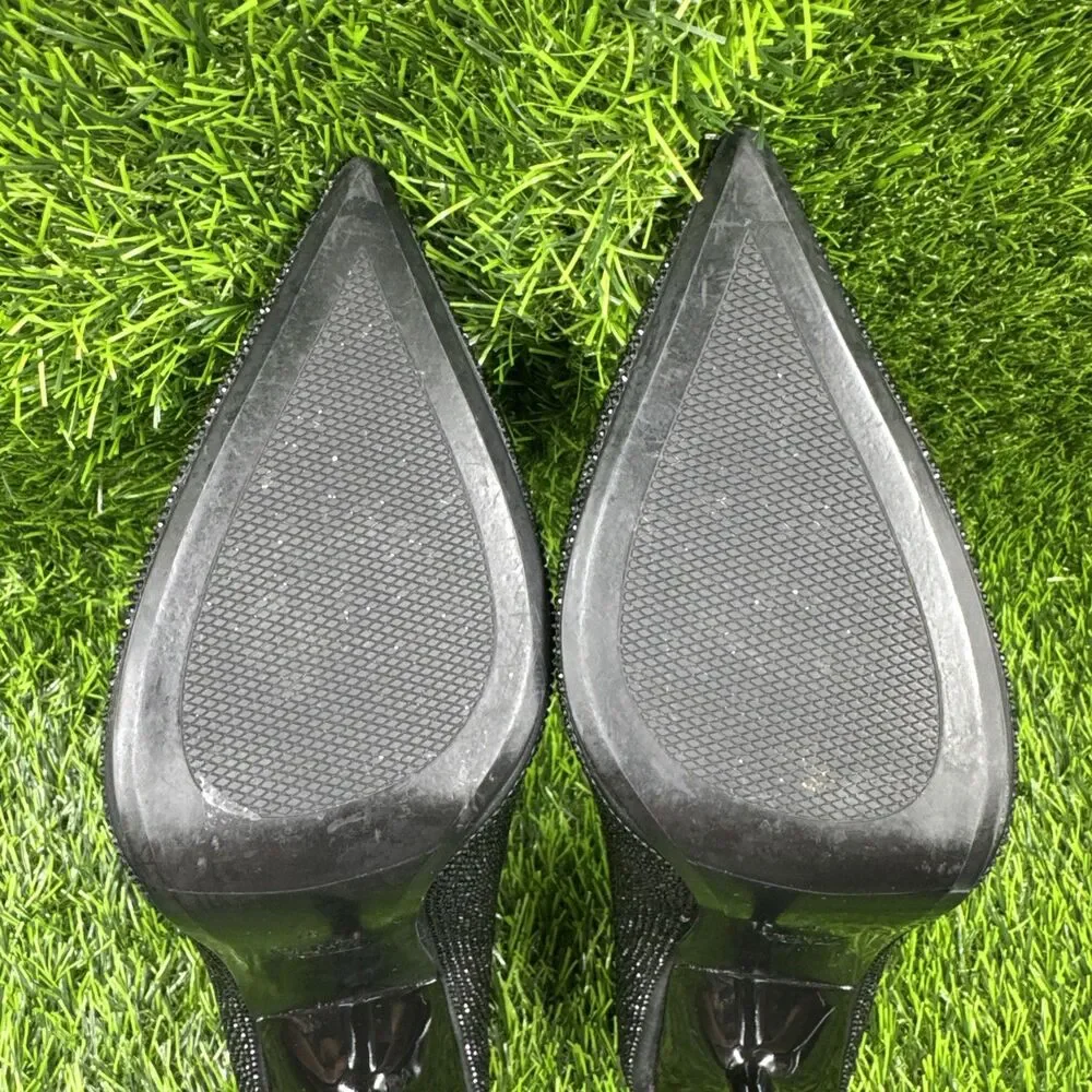 ZARA Women’s Black Studded Closed Pointed Toe High Heels Pumps Shoes Size 37/US7